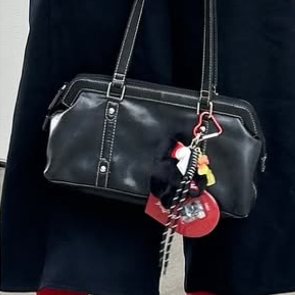 Liz Claiborne Black Leather Shoulder Bag